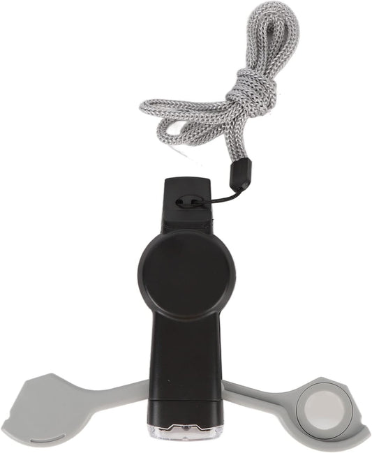 FLYTOP Emergency Multipurpose Whistle, Function Whistle Signal Mirror with Lanyard for Forest (Gray White)