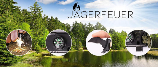 FLYTOP Camping Hiking 550lb Paracord Knife ,Bracelet, Fire Starter, Compass, Whistle