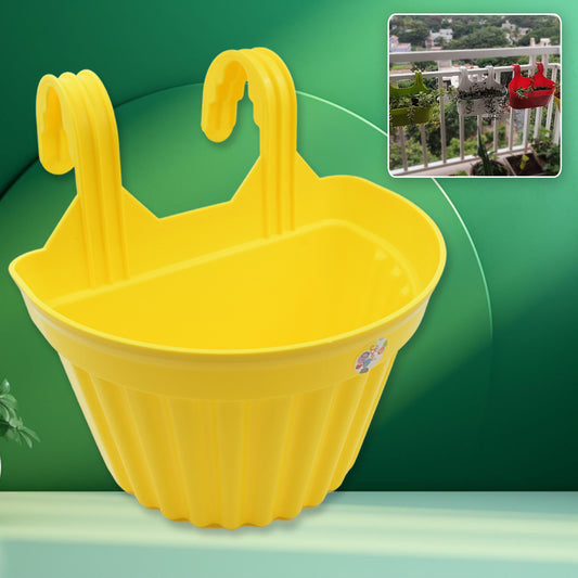 Multicolor Orchid & Flower Railing Planter (1 Pc)