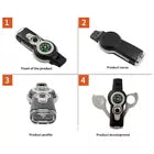 FLYTOP Emergency Multipurpose Whistle, Function Whistle Signal Mirror with Lanyard for Forest (Gray White)