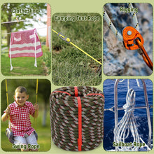 FLYTOP Hiking Tree Climbing Fire Escape Rappelling Rope Outdoor High Strength Safety Rope For Fitness Strength Training 50METER BONDAL