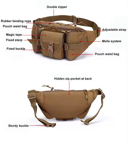 Multi-Functional Softback Tactical Pouch for Hiking & Fishing