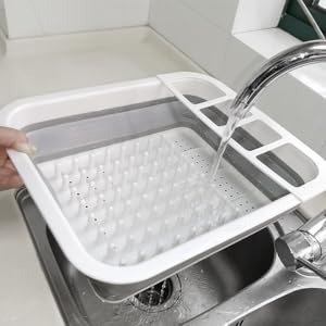 Collapsible Dish Drying Rack Portable Dish Drainer Dinnerware Organizer for Kitchen RV Campers Storage