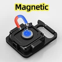 FLYTOP Mini LED Flashlight Keychain Torch- COB Work Lights 800 Lumens Rechargeable Waterproof Pocket Lamp with Magnetic Hook Bottle Opener Emergency Repairs Light,Running, Camping, Fishing (1)