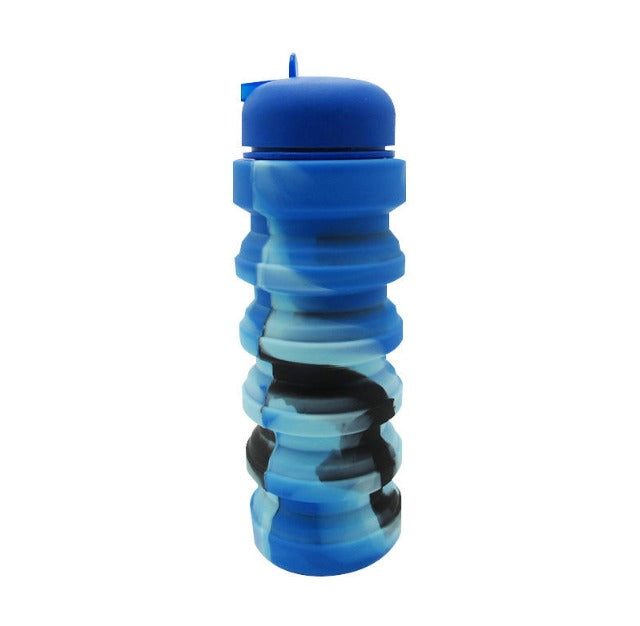 FLYTOP Silicone Foldable Sipper Bottle for Kids-Expandable Sipper, 550 ML Water Bottle for Gym Girls Boys – Silicon Water Bottle
