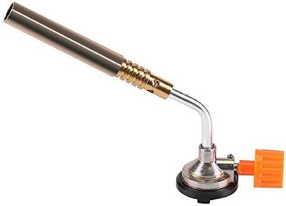 FLYTOP Adjustable Gas Blowing Torch Head, Manual Ignition  Zinc Alloy with Bright Yellow Flame, Ideal for High-Temperatu