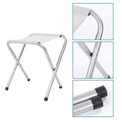 FLYTOP Portable Folding Stool, Multipurpose Foldable Oxford Cloth Beach Stool, Anti-Slip for Travelling, Hiking, Picnic, Fishing, Mini Camp Stool