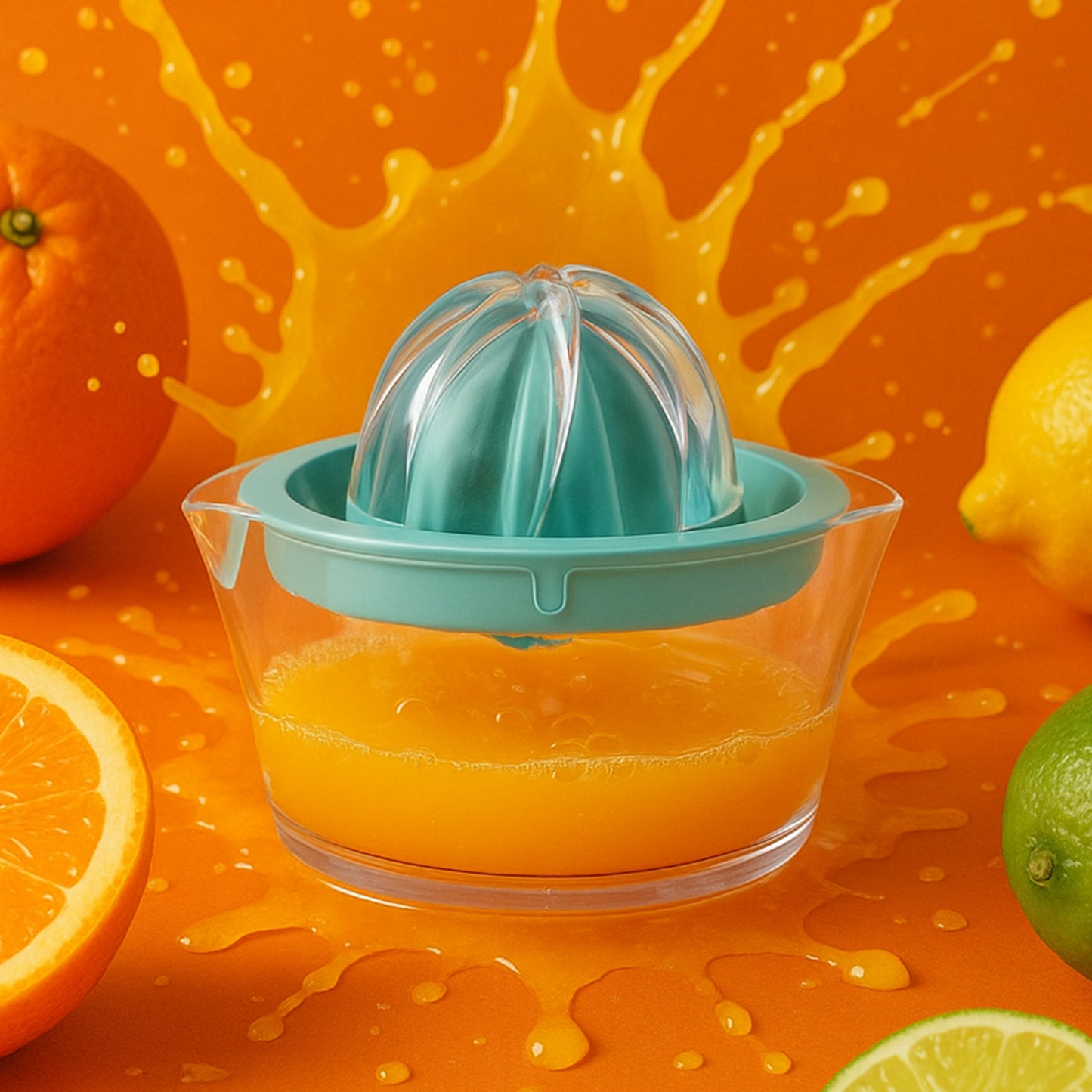 Manual Orange & Lemon Squeezer with Built-in Lid