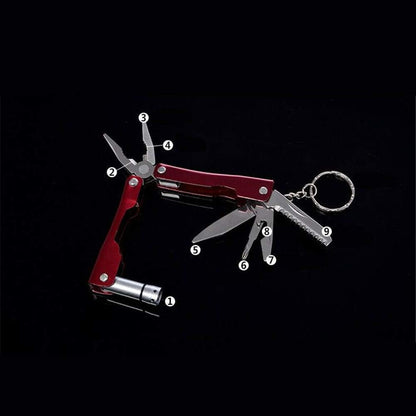 flytop Emergency SOS Survival Kit with Multi-Tool, Wire Saw, Compass, Red Storage Box