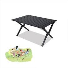 FLYTOP Folding Camping Table Aluminum Portable Roll-Up Picnic Table with Carry Bag Lightweight Outdooor Side Table Medium. (Medium)