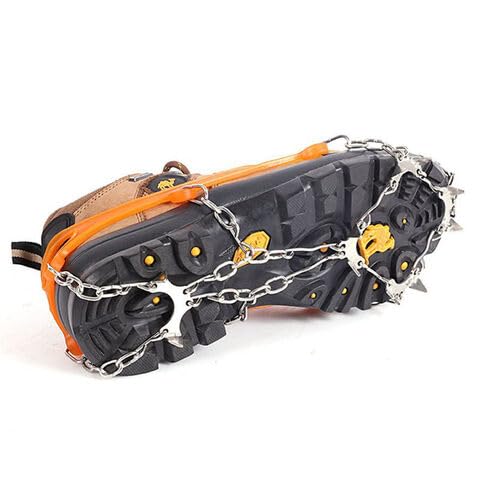 Ice Snow Anti Slip 10 Teeth Spikes Gripper Grip Cleat Shoes Overshoe Crampons.
