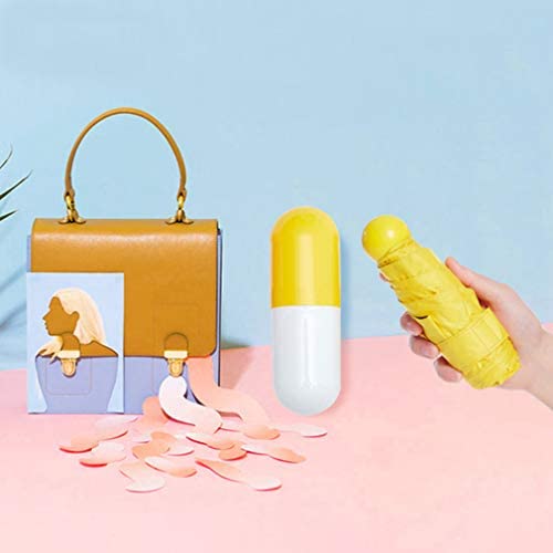 FLYTOP Folding Creative Capsule Case Umbrella Lightweight Waterproof UV Protection Mini Compact Foldable Design Travel Umbrella For Unisex