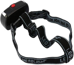 LED Headlamp, COB Light, Adjustable Elastic Band, Battery Powered, Black(Battery NOT Included)