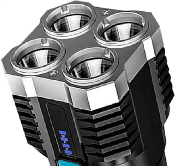 FLYTOP 4LED Flashlight | USB Rechargeable Light | Tent Light | Torch for Trekking