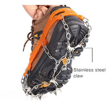 Ice Snow Anti Slip 10 Teeth Spikes Gripper Grip Cleat Shoes Overshoe Crampons.