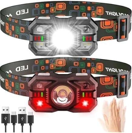 FLYTOP LED Induction Headlamp USB Charging Super Bright Headlight Motion Sensor Headlight Torch for Outdoor Camping Running