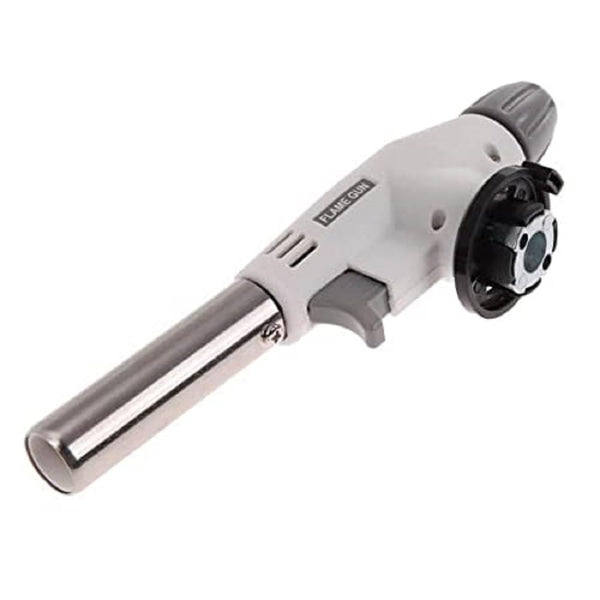 Multi-Purpose Butane Gas Torch, Professional Kitchen and Welding Tool, White and Silver