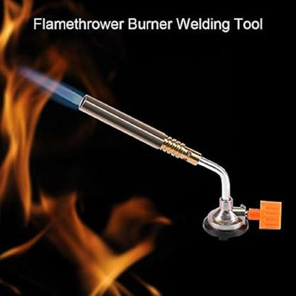 FLYTOP Adjustable Gas Blowing Torch Head, Manual Ignition  Zinc Alloy with Bright Yellow Flame, Ideal for High-Temperatu