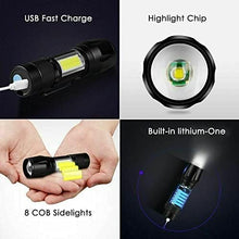 FLYTOP USB Rechargeable LED Mini Hand Torch Flash Light