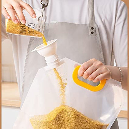 FLYTOP Grain Moisture-Proof Sealed Bag |Stand-Up Food Storage Pouches | Reusable Grain Storage Bags with Portable Handle