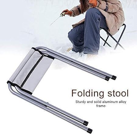 FLYTOP Portable Folding Stool, Multipurpose Foldable Oxford Cloth Beach Stool, Anti-Slip for Travelling, Hiking, Picnic, Fishing, Mini Camp Stool