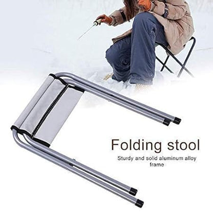 FLYTOP Portable Folding Stool, Multipurpose Foldable Oxford Cloth Beach Stool, Anti-Slip for Travelling, Hiking, Picnic, Fishing, Mini Camp Stool