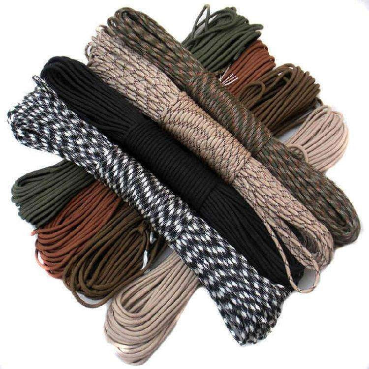 Durable Polyester Nylon Parachute Cord 100 Feet 7 Strands 4mm Braided Tent Rope 550 Paracord Rope 31 meter and 16 meter bundle