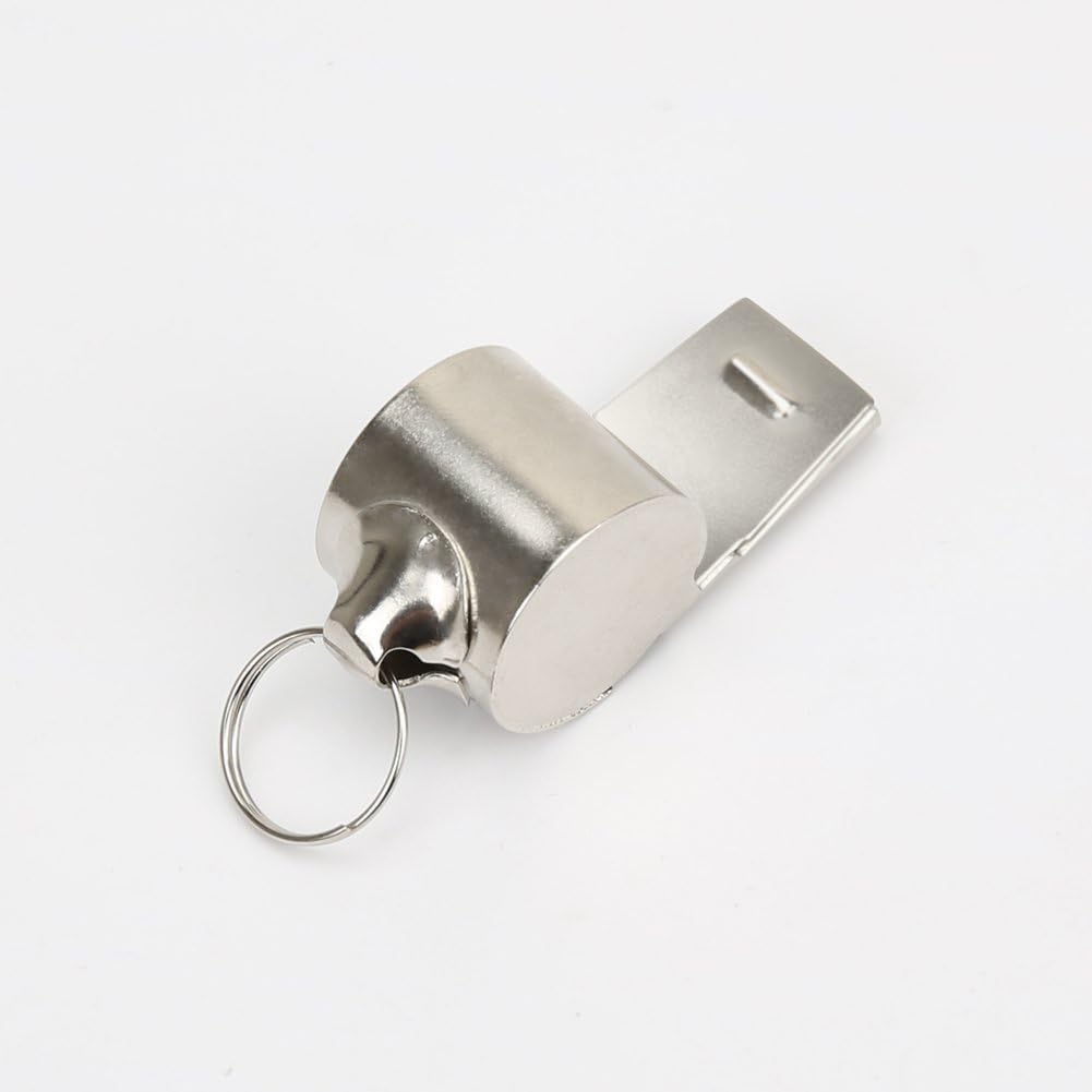 FLYTOP Whistle  Stainless Steel Sports Whistles with Lanyard Loud Crisp Sound Whistles Great for Coaches Referees Officials and Traffic Police 1PC