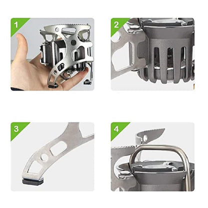 BRS 8 multifuel stove with Butane gas converter  adapter   works on Butane Gas, Keroscene, and Petrol