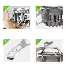 Portable Camping Stove, Multifuel Outdoor Burner with Accessories, Lightweight