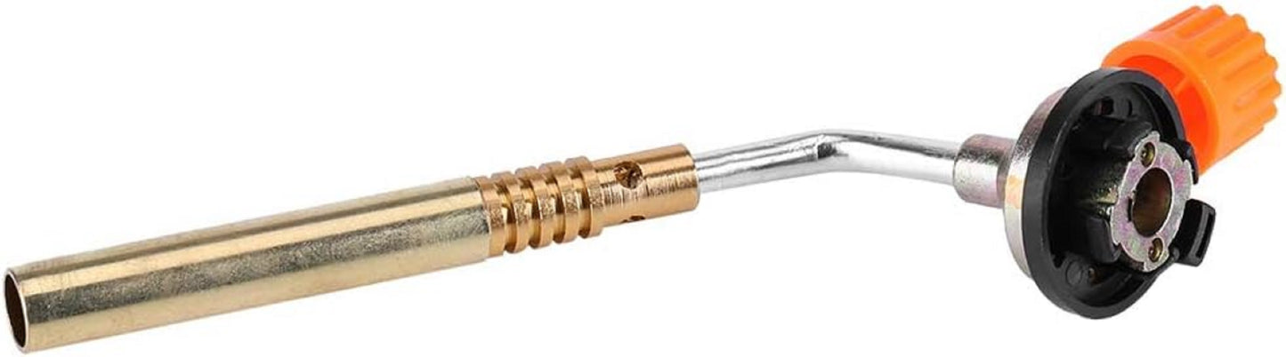 FLYTOP Adjustable Gas Blowing Torch Head, Manual Ignition  Zinc Alloy with Bright Yellow Flame, Ideal for High-Temperatu