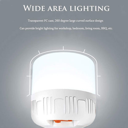 FLYTOP Portable LED Light Bulb, 120W 3 Modes Rechargeable Emergency LED Light Bulb for Outdoor Night Fishing