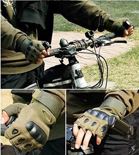 Tactical Gloves for Men and Women, Summer Half Finger Outdoor Work Gloves for Sports Motorcycle Cycling Tactical Training Hiking Camping Climbing