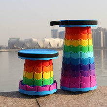 FLYTOP Lightweight Plastic Collapsible Retractable Camping Stool Telescopic Design for Outdoor