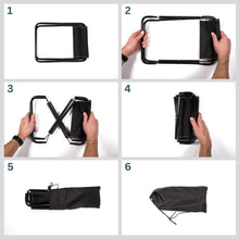 Portable Camping Folding Stool with Pouch, Small Lightweight Collapsible Camp Stool Aluminum Compact Ultralight Mini Folding Stool Seat for Garden, Beach, Fishing, Hiking, Picnic, BBQ, Travel