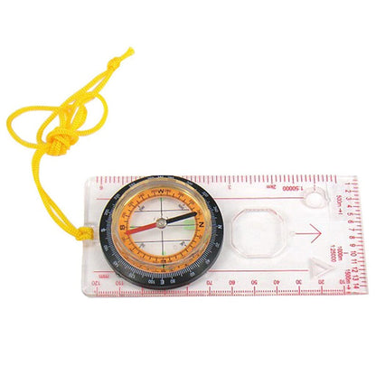 FLYTOP Portable Magnifying Compass Ruler Scale Scout Hiking Camping Boating Orienteering Map