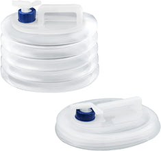 Foldable Water Container with Spigot,10 Liter, Portable Camping Storage, White