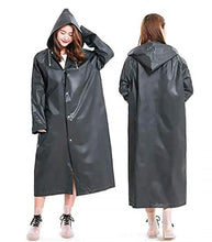 Reusable Rain COAT For Traveling, Washable Drawstring Button Down Waterproof Rainwear Hooded Coat