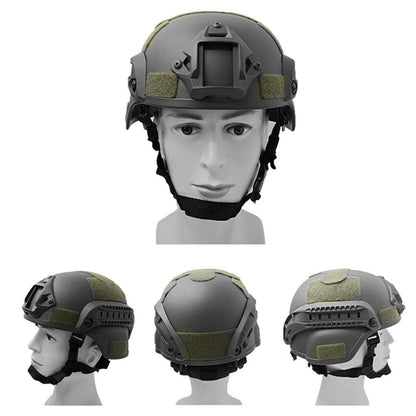 Training Helmet, Army -Style MICH Design with Rail System,