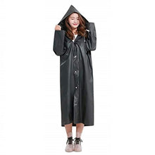 Reusable Rain COAT For Traveling, Washable Drawstring Button Down Waterproof Rainwear Hooded Coat