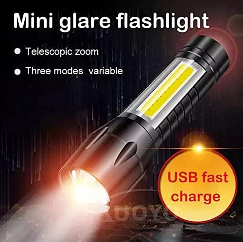 FLYTOP USB Rechargeable LED Mini Hand Torch Flash Light