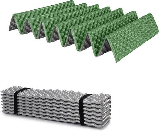 FLYTOP Trekking Folding Mat Lite weight Portable XPE Insulation Moisture-Proof Pad, Outdoor Ultralight Foam Foam Aluminum Foil Double Color Sleeping Pad Outdoor Leisure Gear