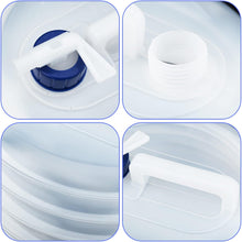 Foldable Water Container with Spigot,10 Liter, Portable Camping Storage, White