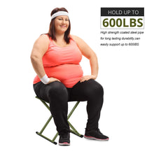 FLYTOP Portable Folding Stool Outdoor Folding Chair Stool Seat Camp Chair for Trip Hiking Fishing BBQ Beach Garden Backyard (Green)