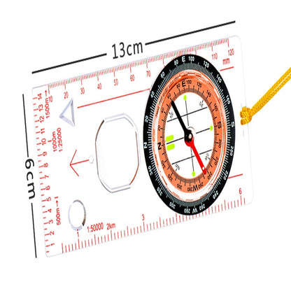 FLYTOP Portable Magnifying Compass Ruler Scale Scout Hiking Camping Boating Orienteering Map