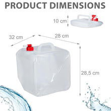 Water Container with Spigot, 20 Liter, BPA-Free, Portable Camping Storage