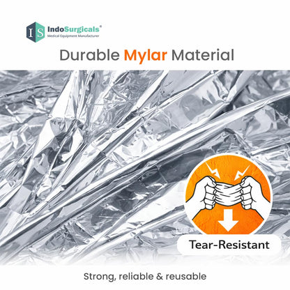 FLYTOP Emergency Thermal Blanket | Premium Mylar Foil Space Blanket for Survival, Travel & Extreme Cold Protection
