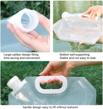 FLYTOP Collapsible Emergency Water Jug Container Bag, Freezable, BPA Free Plastic Water Carrier Tank, Outdoor Folding Water Bag for Sport Camping Riding Mountaineer(10 Liters).