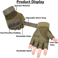 Tactical Gloves for Men and Women, Summer Half Finger Outdoor Work Gloves for Sports Motorcycle Cycling Tactical Training Hiking Camping Climbing