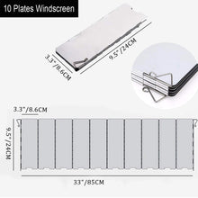 Camping Windshield,Stove Windscreen for Camp, 10 Plates Foldable Outdoor Cooking Portable Wind Guard Aluminum Alloy Lightweight for Hiking, Backpacking, Camping